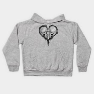 Dripping Skull and Heart Kids Hoodie